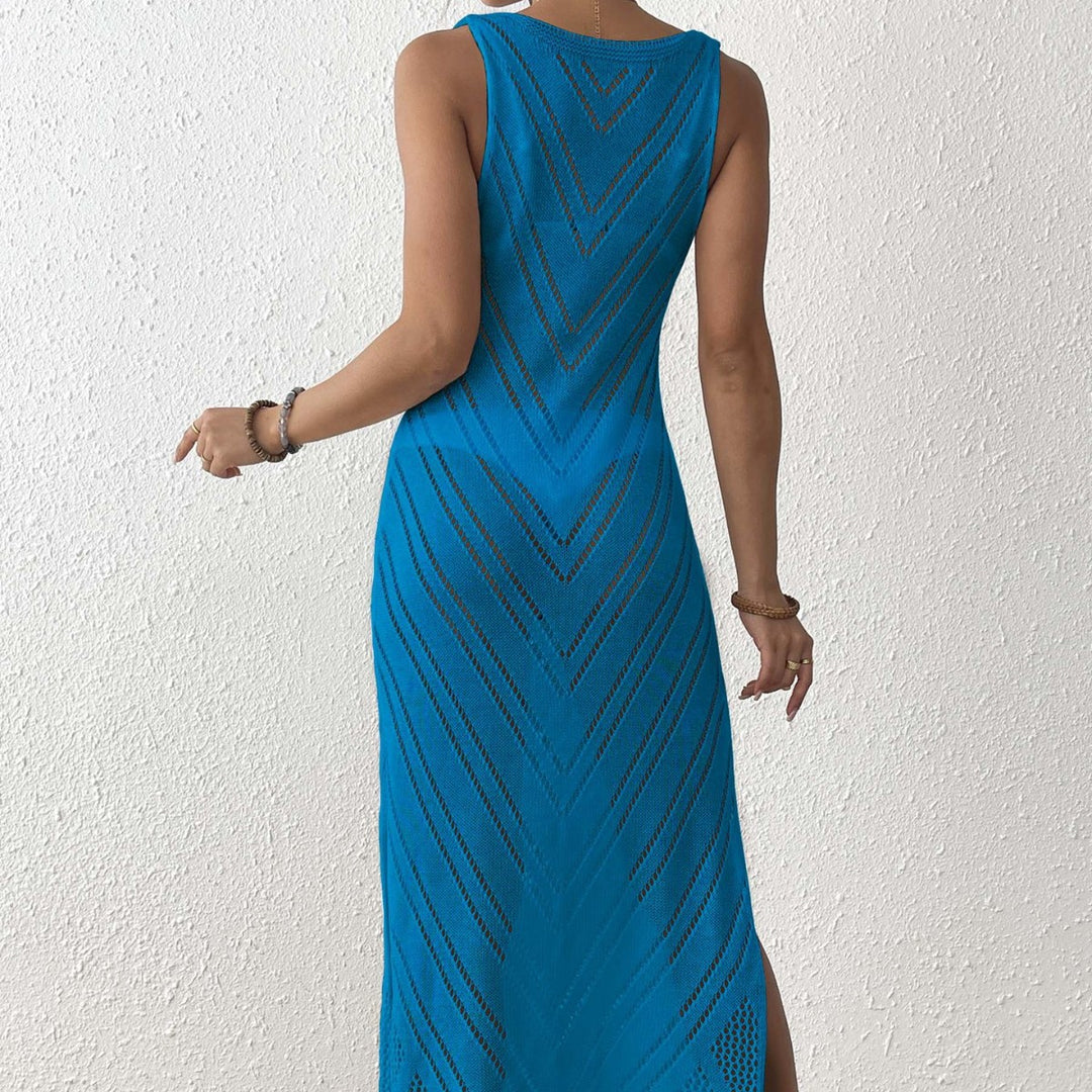 Femme Chevron Strik Maxi Kjole Stilla