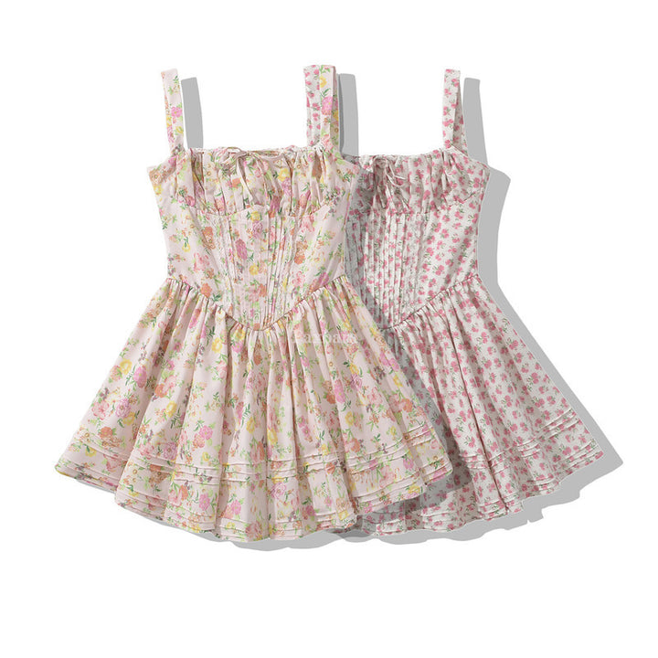 Femme Floral Ruffle Mini Kjole Stilla