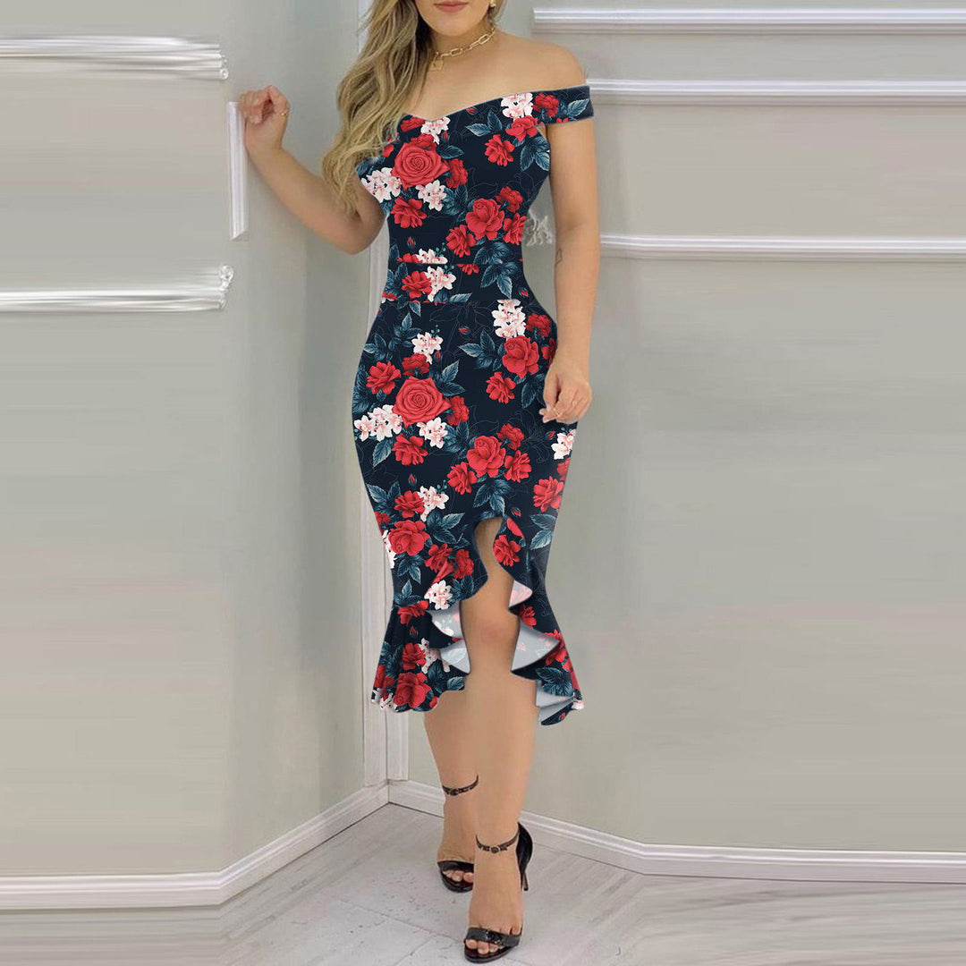 Dame Elegant Maxikjole med Off-Shoulder og dekorativ Volant Stilla