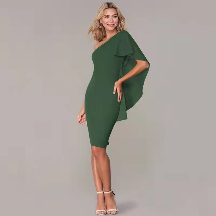 Dame elegant nattrøje med asymmetrisk design og flydende stof Stilla