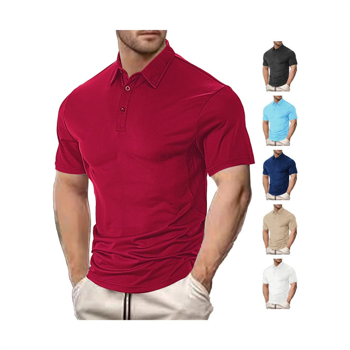 Herrer Polo-Shirt med fugtregulerende teknologi og moderne krave Stilla
