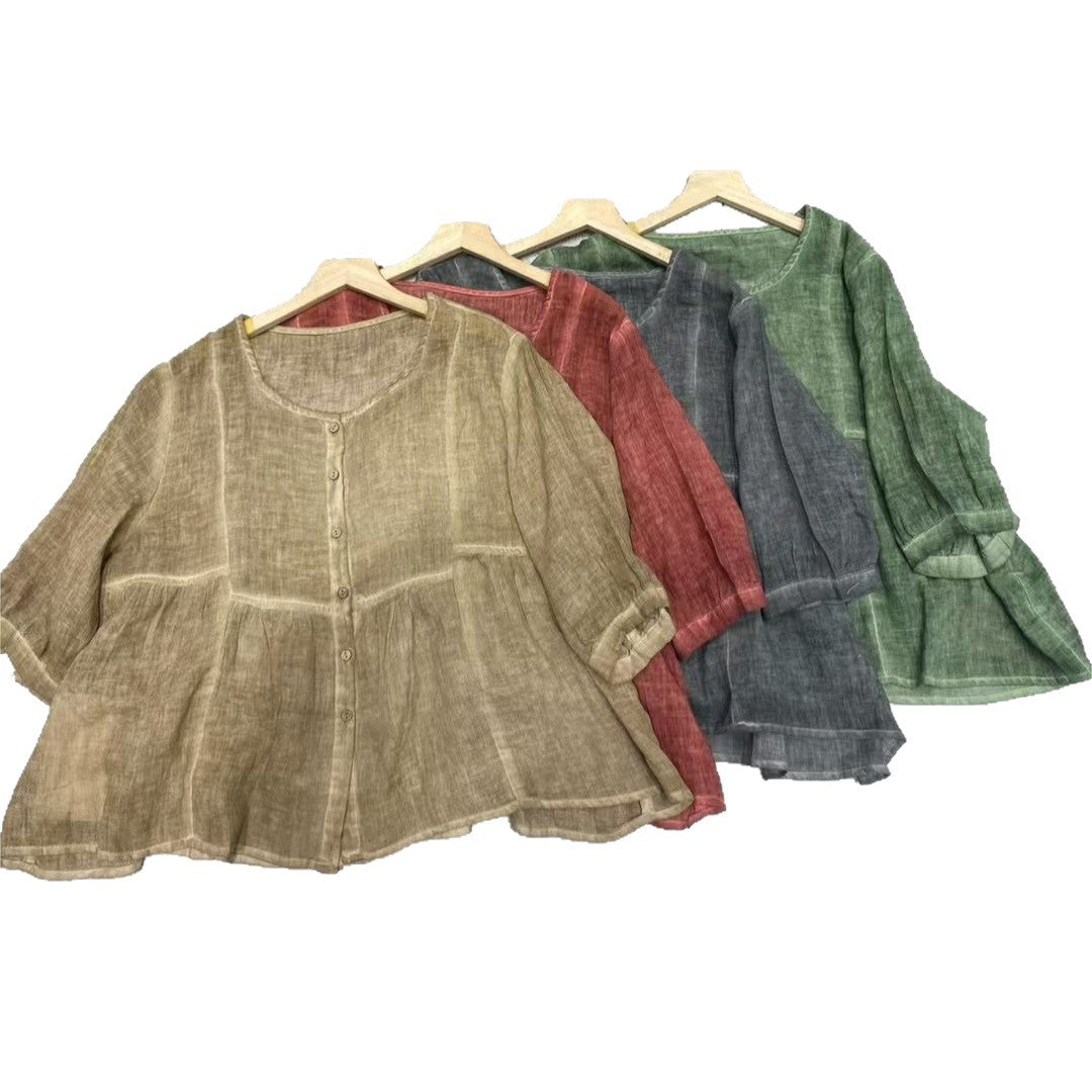 Femme Relaxed Fit Peplum-bluse Stilla