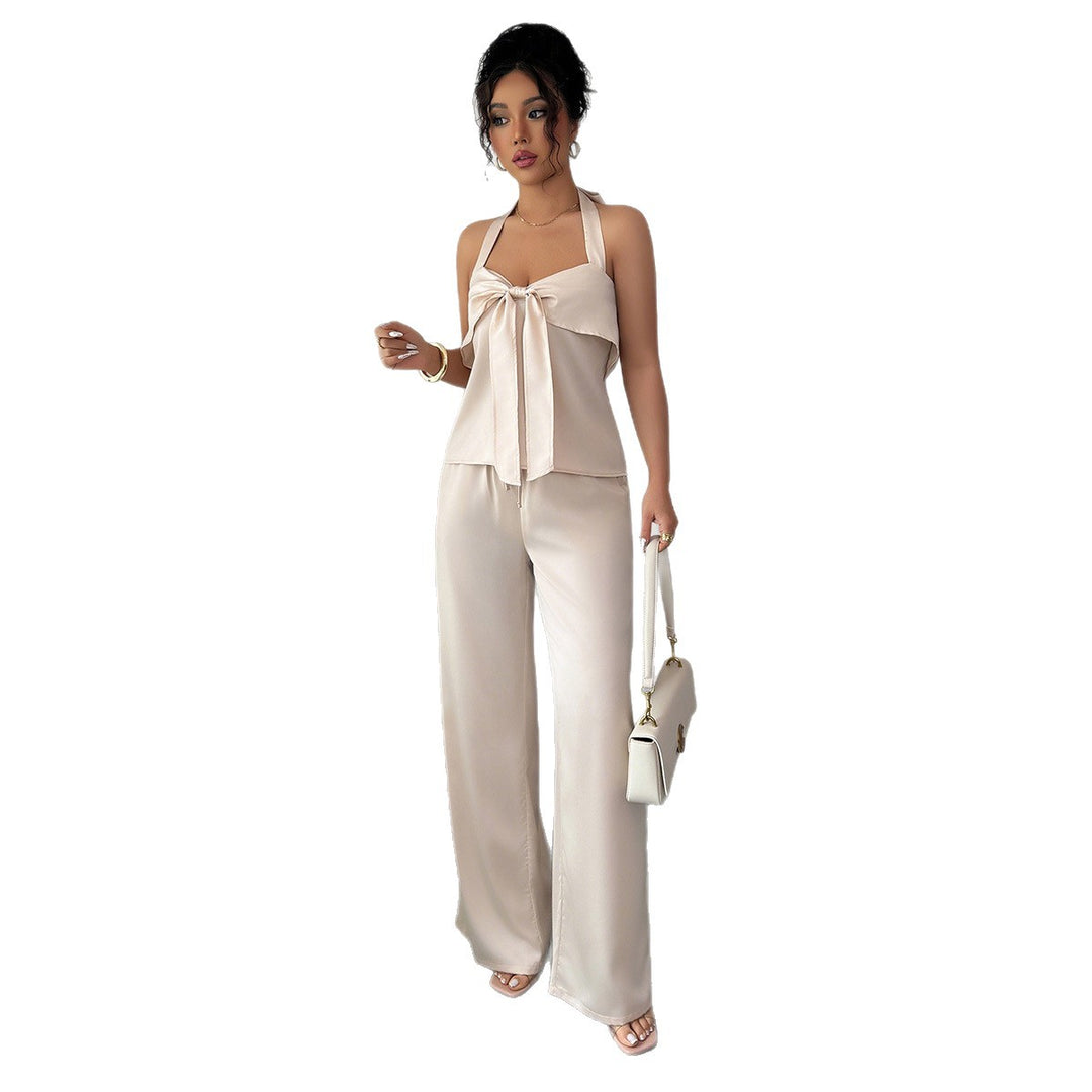 Dame elegant chiffon-bukser med afslappet overdel Stilla