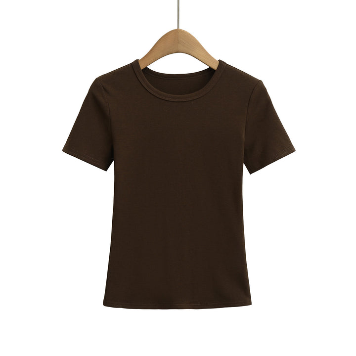 Dame Basic T-shirt lavet af åndbart bomuldsblandingsmateriale Stilla