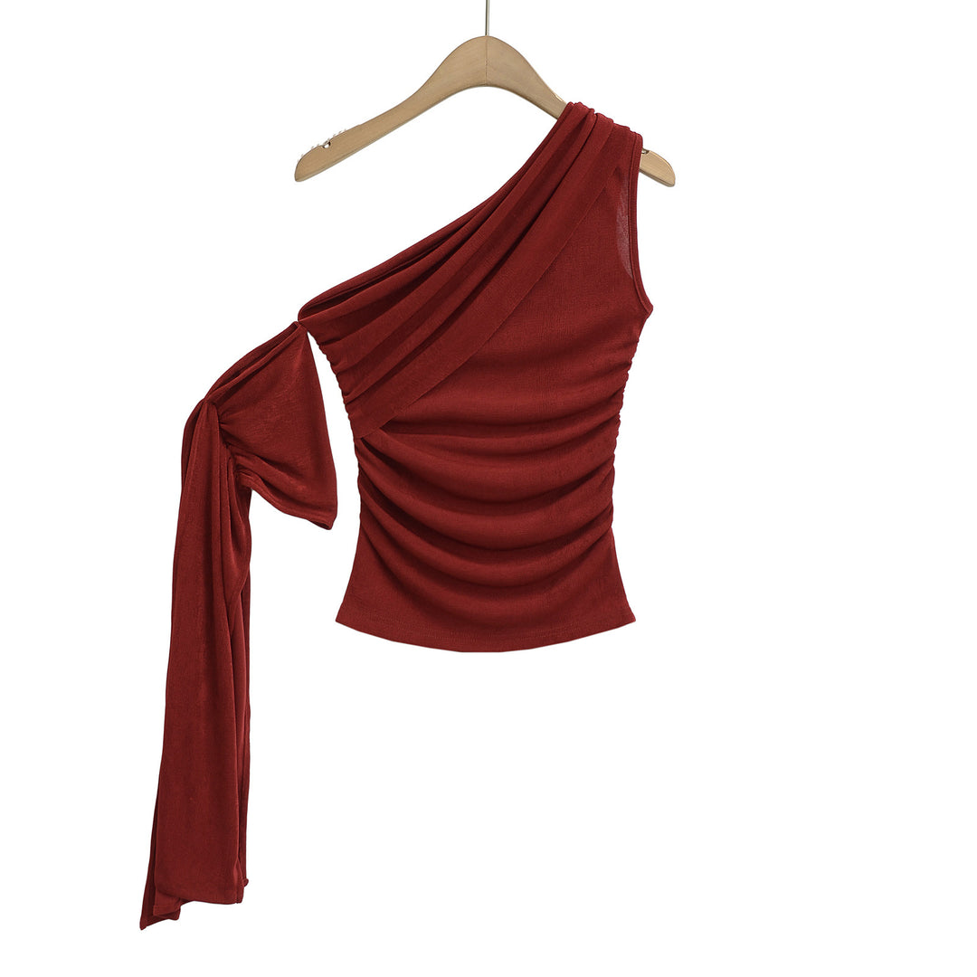 Damer Elegante asymmetrisk top med raffinerede draperingselementer Stilla