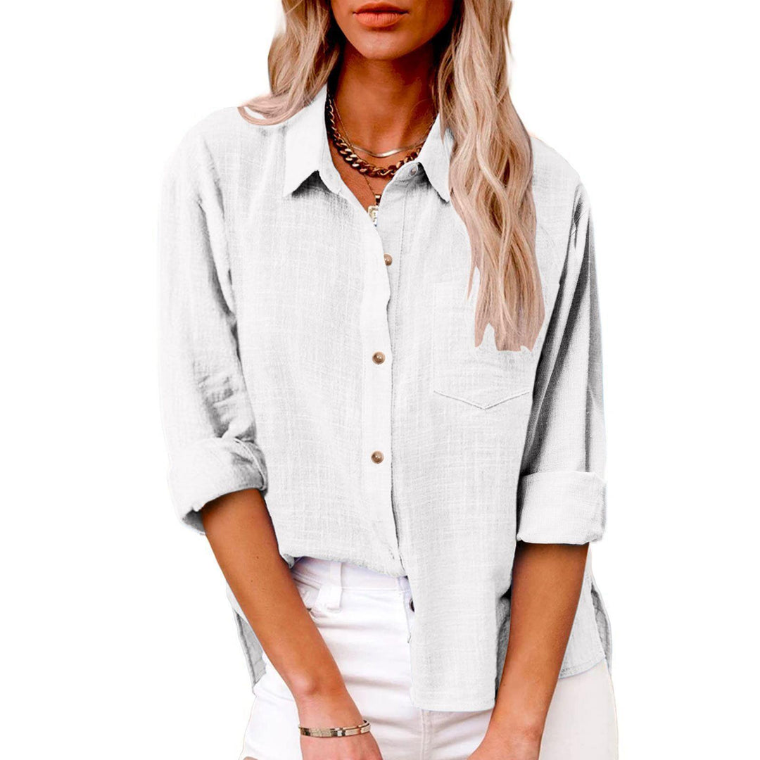 Dame afslappet linned bluse Stilla