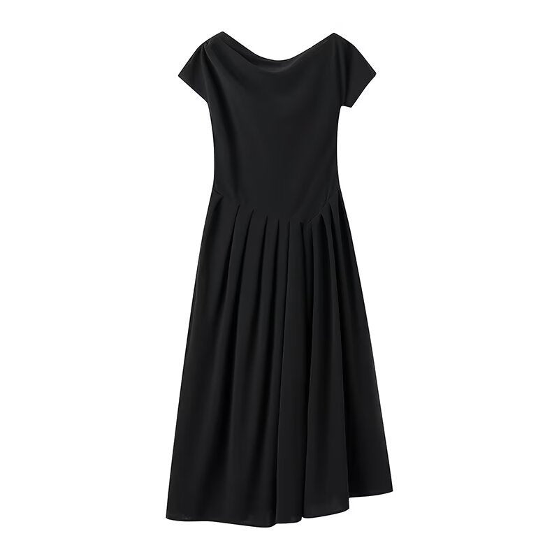Dame Elegant maxikjole med flydende snit og smigrende draperingsdesign Stilla