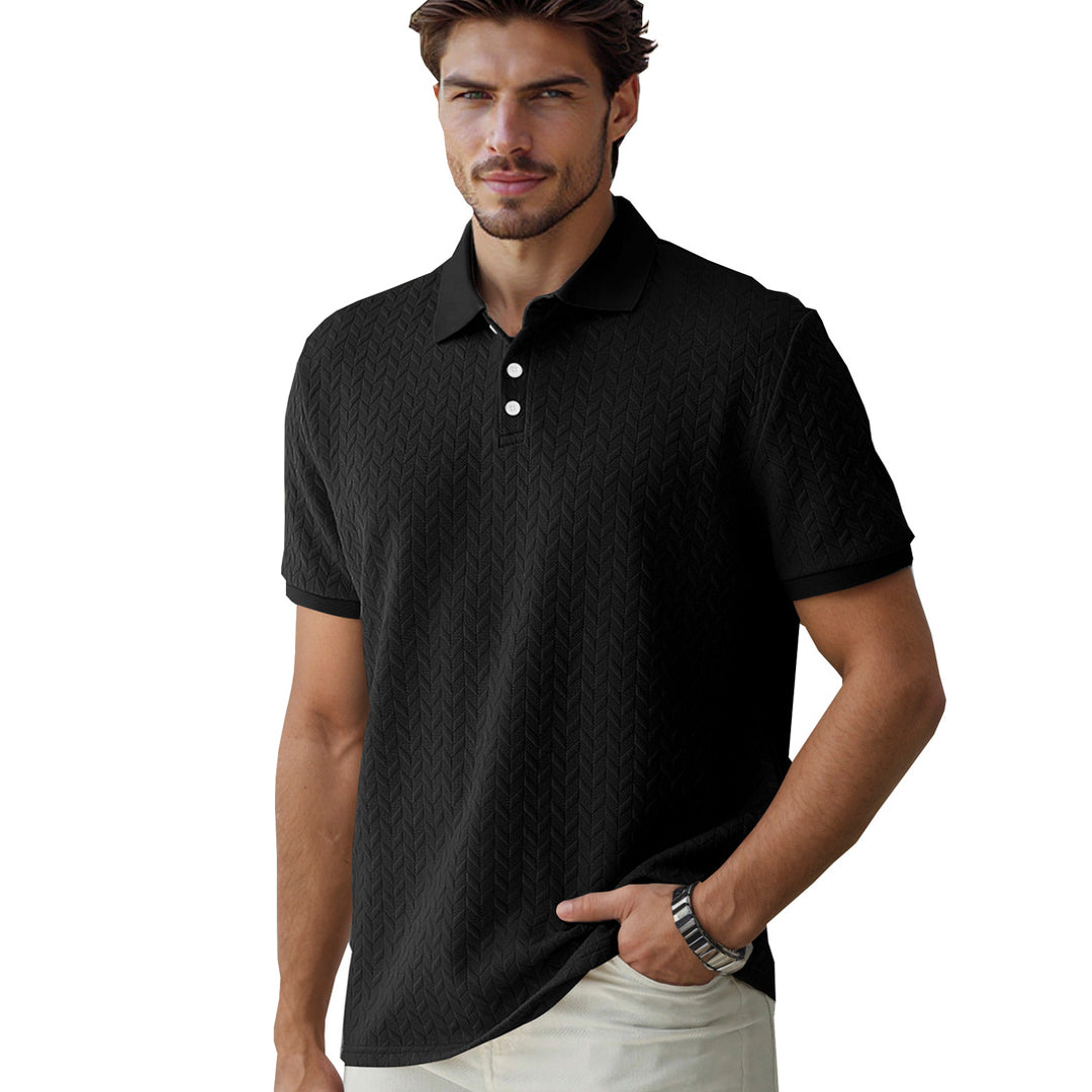 Herre polo skjorte med struktureret design og høj kvalitet krave Stilla