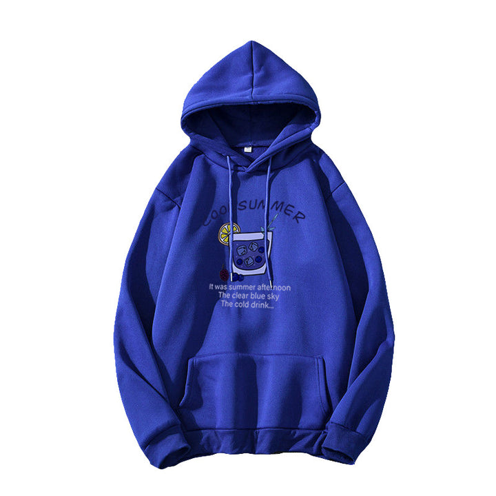 Kvinders hoodie med muntert sommermotiv Skovae
