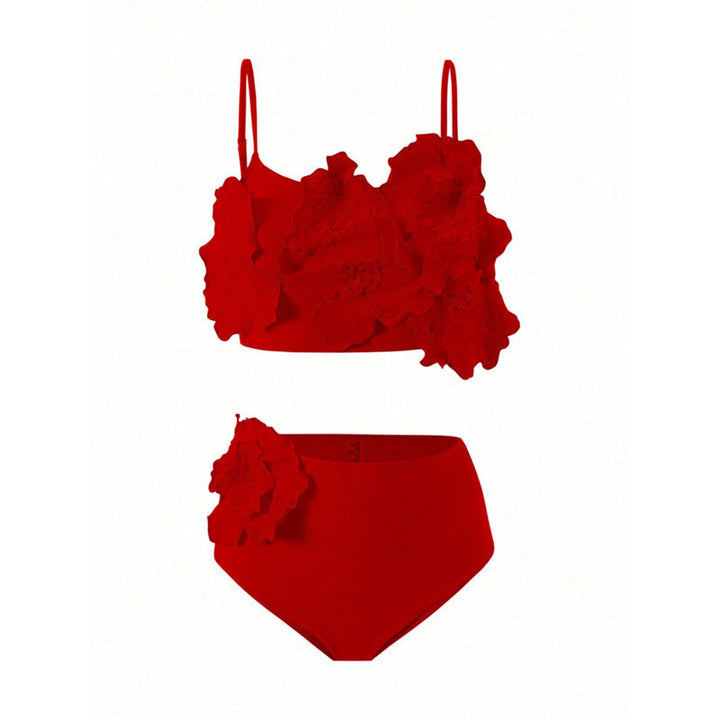 Dame Floral Bikini med voluminøst blomsterdesign Skovae