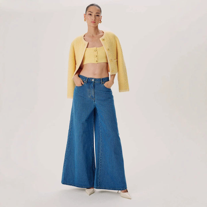 Dame Løs skåret Denim-bukser i moderne stil Stilla