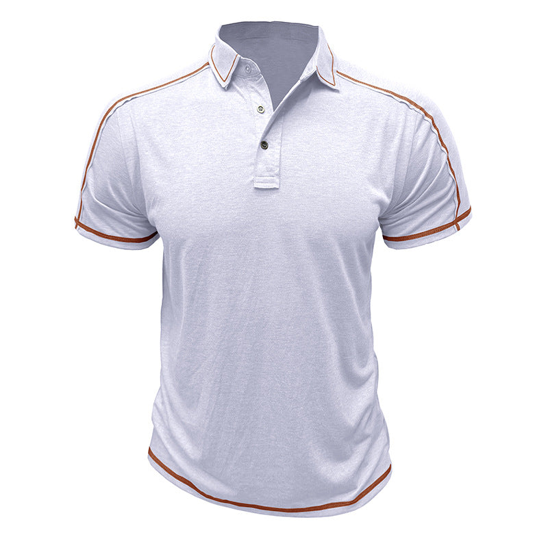 Herrer Poloshirt med kontrasterende syninger og åndbart stof Stilla