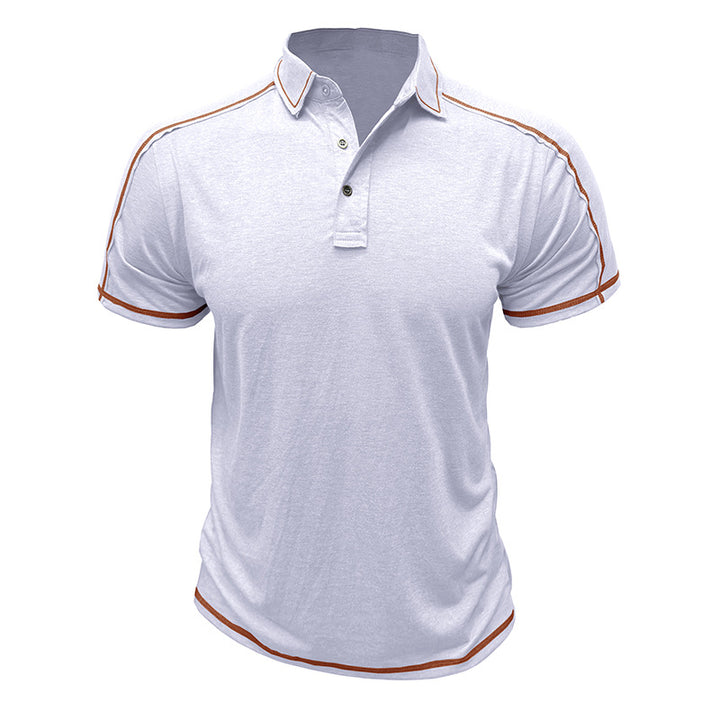 Herrer Poloshirt med kontrasterende syninger og åndbart stof Stilla