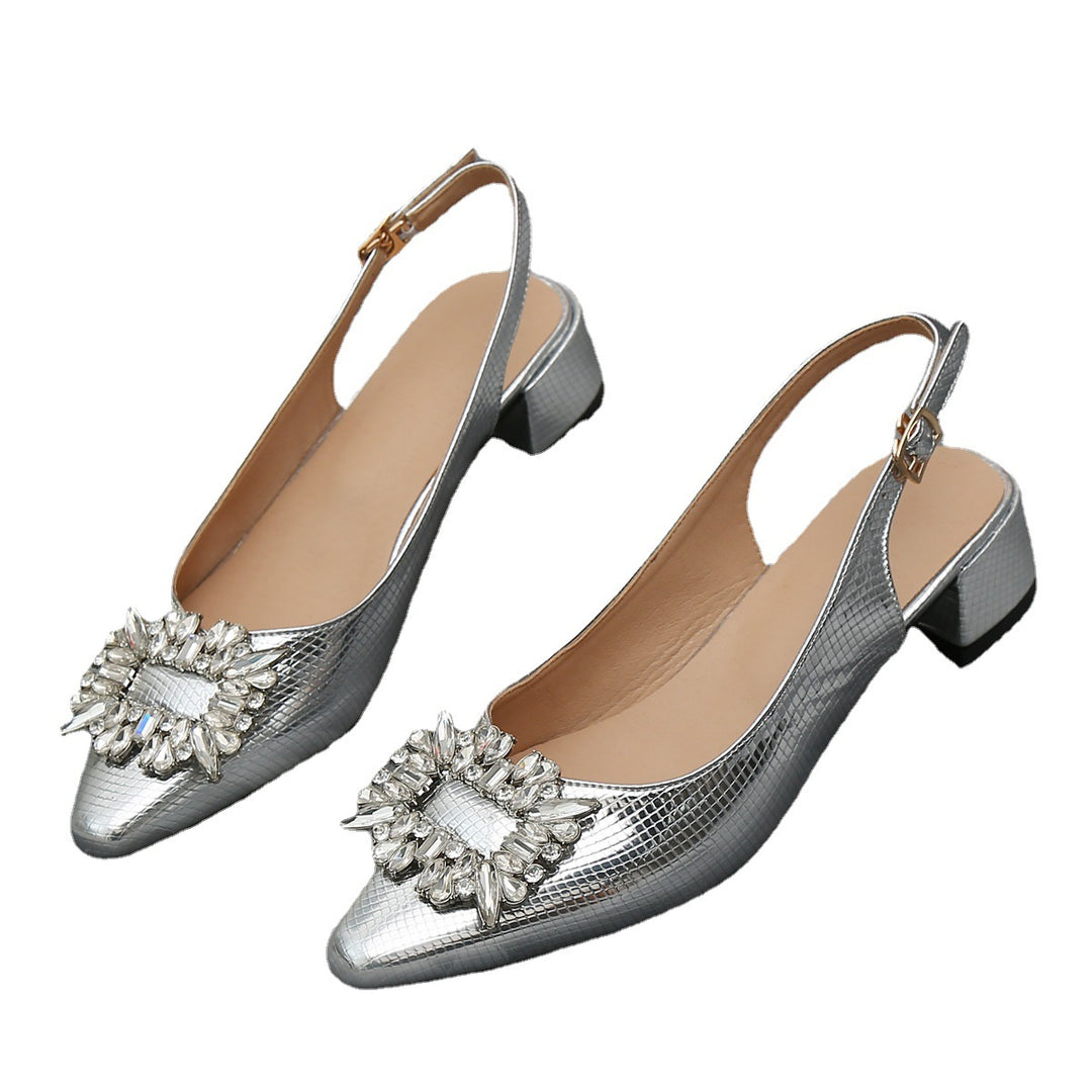 Dame Slingpumps med funklende smykkedetalje Stilla