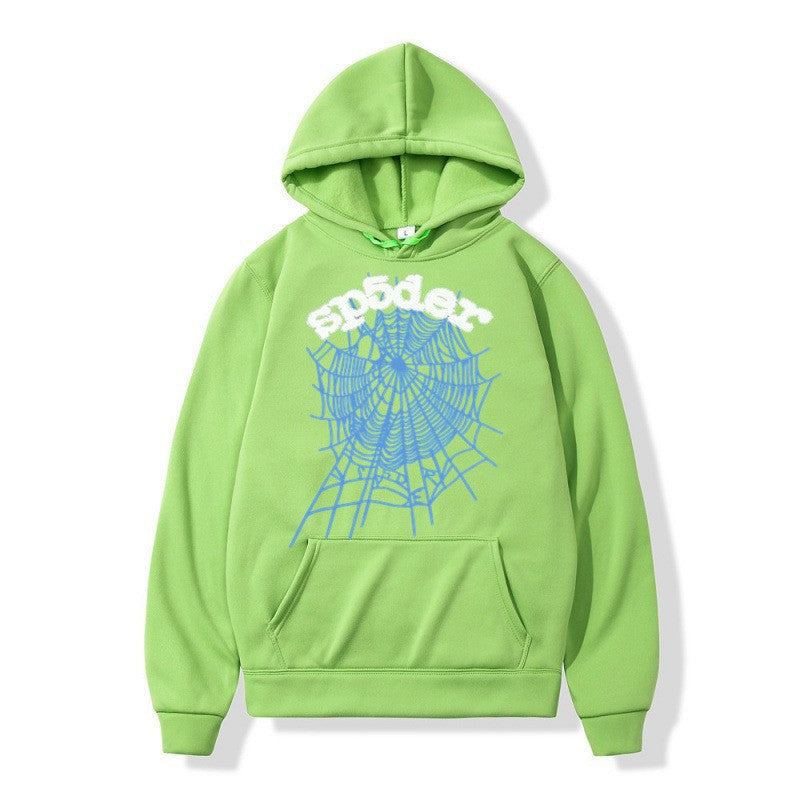 Kvinders hoodie med kreativ edderkopmønster og komfortabel pasform Skovae