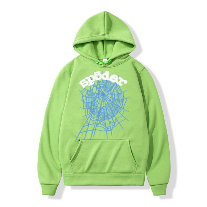 Kvinders hoodie med kreativ edderkopmønster og komfortabel pasform Skovae