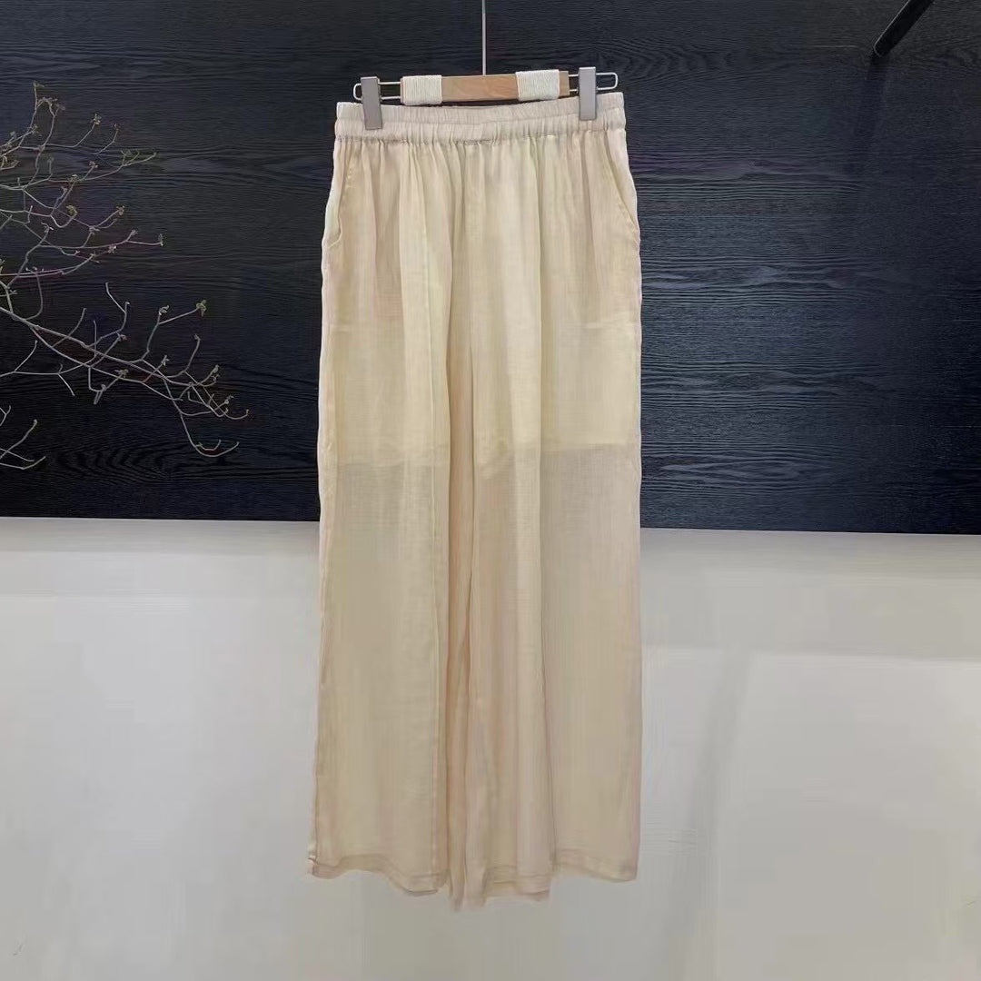 Femme Lette Bred Bukser med Elastisk Talje Stilla
