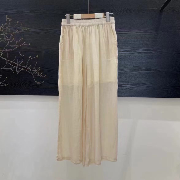Femme Lette Bred Bukser med Elastisk Talje Stilla