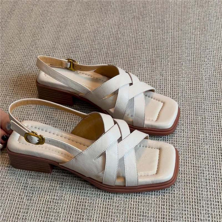 Dame Slingback Sandaler med elegant remdesign og komfortabel blokhæl Stilla