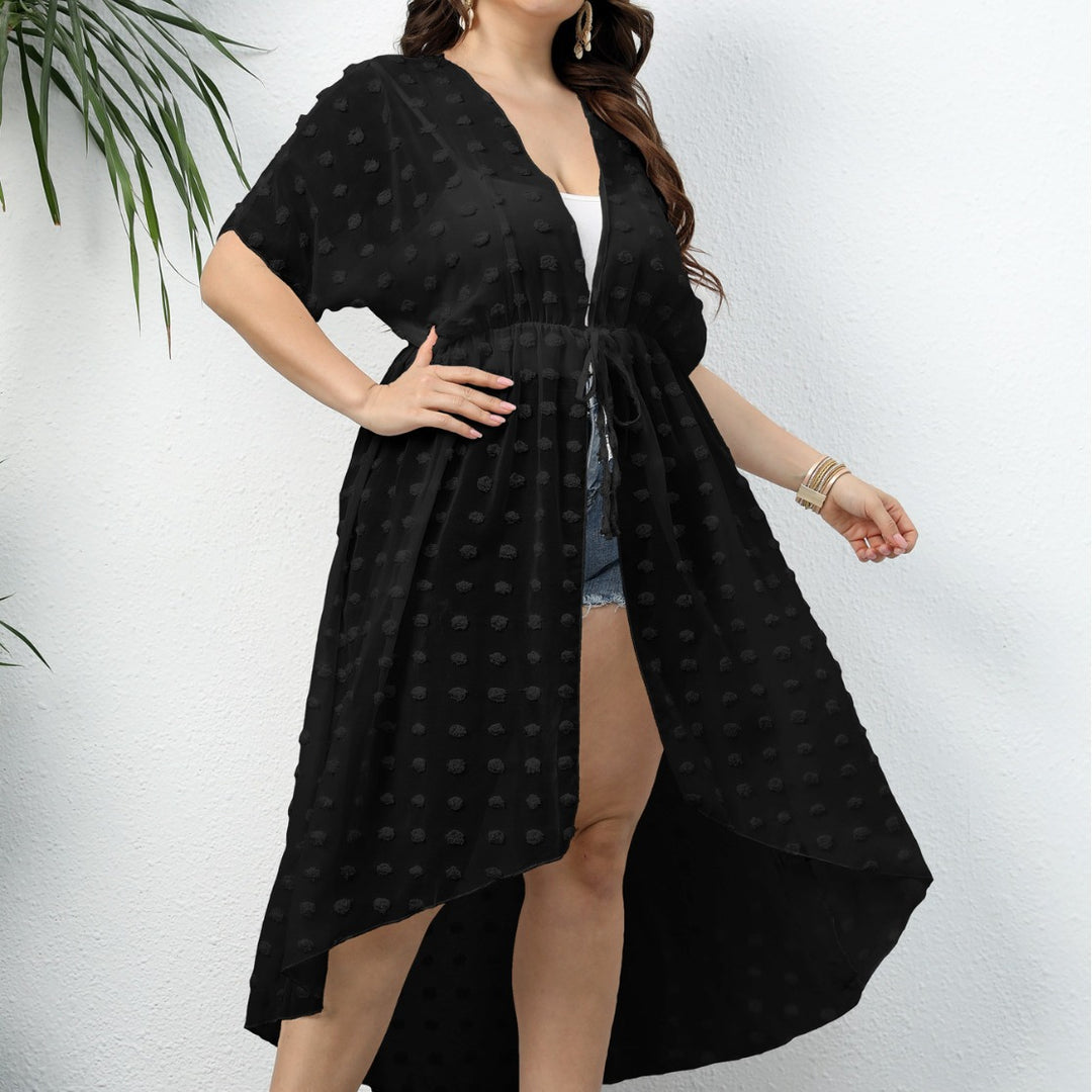 Dame Elegante Transparent Duster Overgang Stilla