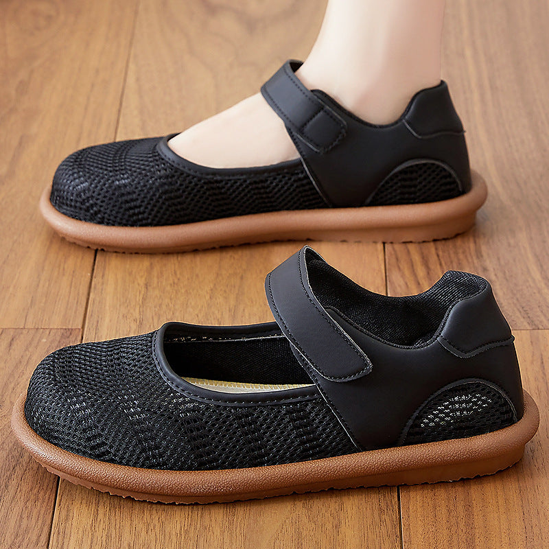Dame Komfortable og åndbare Slip-On Ballerinaer med justerbar rem Stilla
