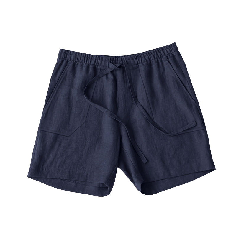 Herrer casual linned-shorts med elastisk talje og praktiske lommer Stilla