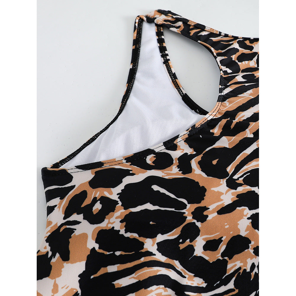 Femme Stylish Højhalset Tankini Badetøj Sæt Stilla