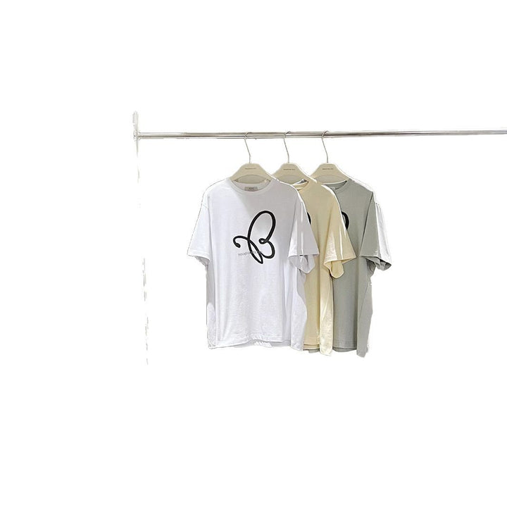 Dame T-shirt med moderne grafiktryk og høj kvalitet bomulds kvalitet Stilla