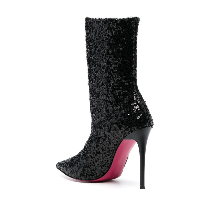 Femme med pailletdekorerede stiletto-støvler Stilla