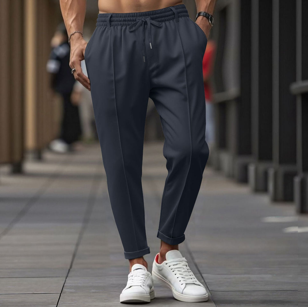 Stilla | Herrer Lige Fit Elastisk Talje med Snøre Blød Bomuldsblanding