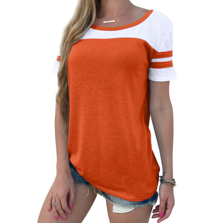 Dame Sporty T-shirt med moderne farveblokering og afslappet snit Stilla