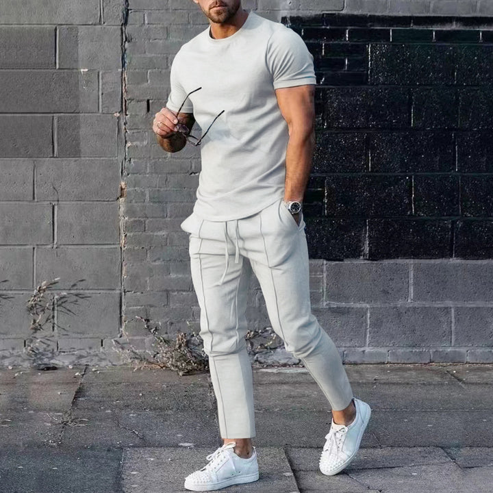 Herrer afslappet fritidsoutfit med elastisk talje og behagelige lommer Stilla