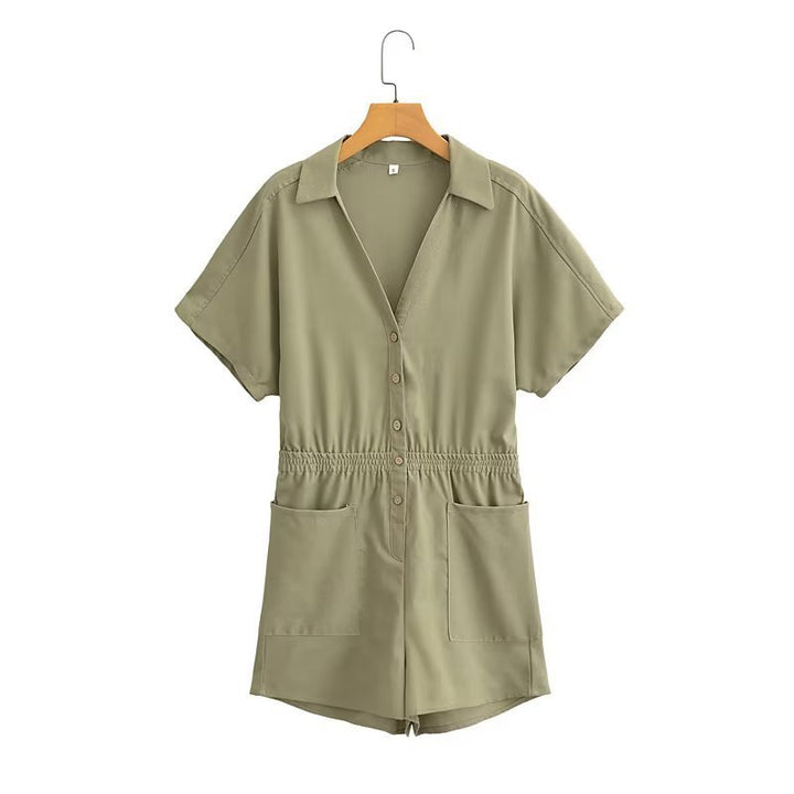 Dame jumpsuit med elastisk talje og praktiske lommer Stilla