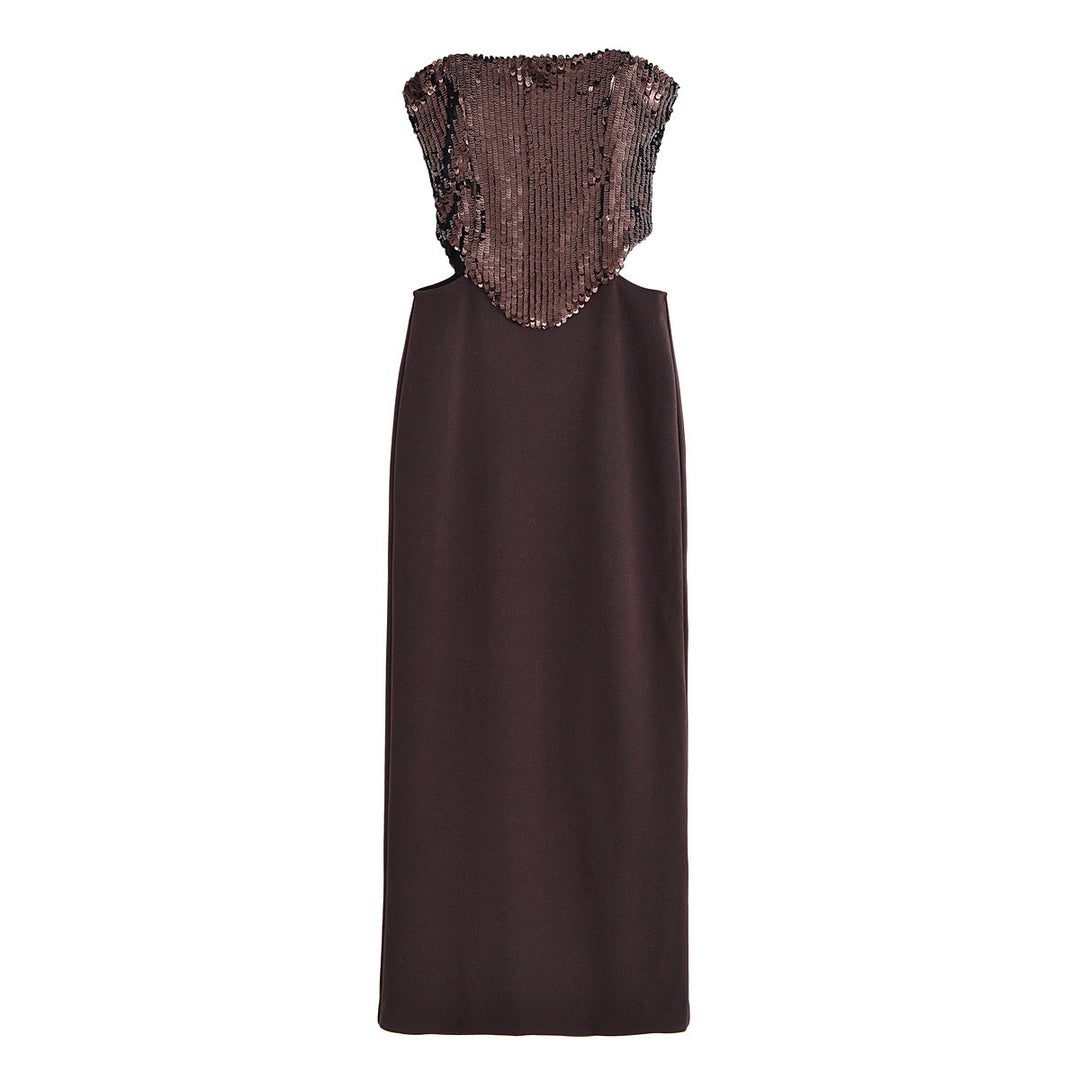 Femme Strapless Pailletter aftenkjole Stilla