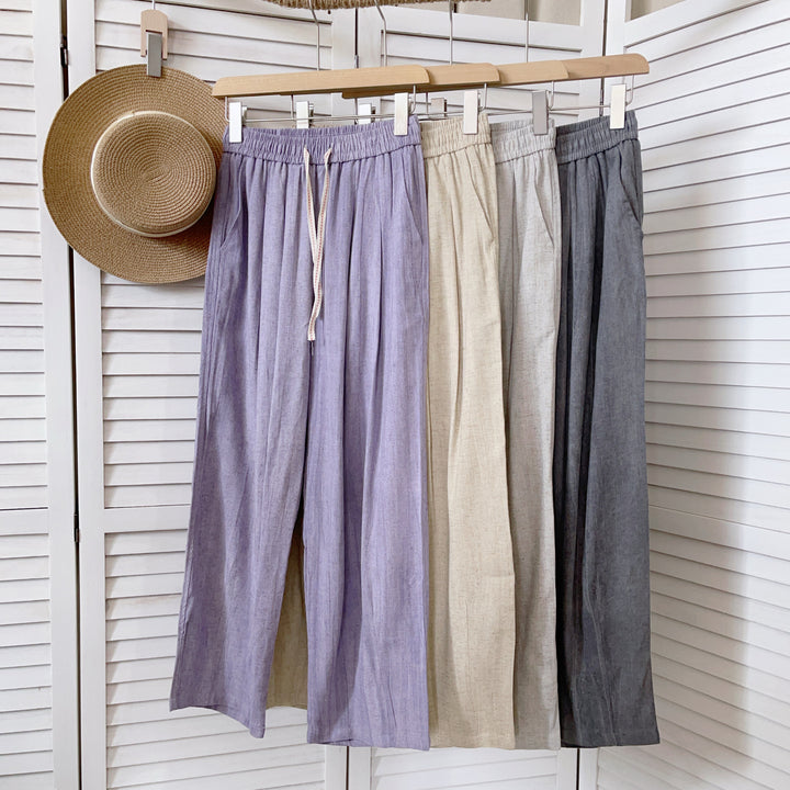 Femme Relaxed Fit Linned Culottes med justerbar snøreliv Stilla