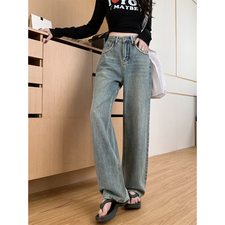 Femme Distressed Vid Bens Denim Bukser Stilla