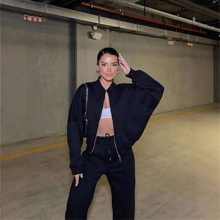 Stilla | Trendy Street Style Jakke Lang Bukser Sæt