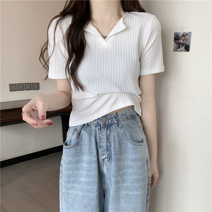 Femme Rippentrøje Button-Up Casual Top Stilla