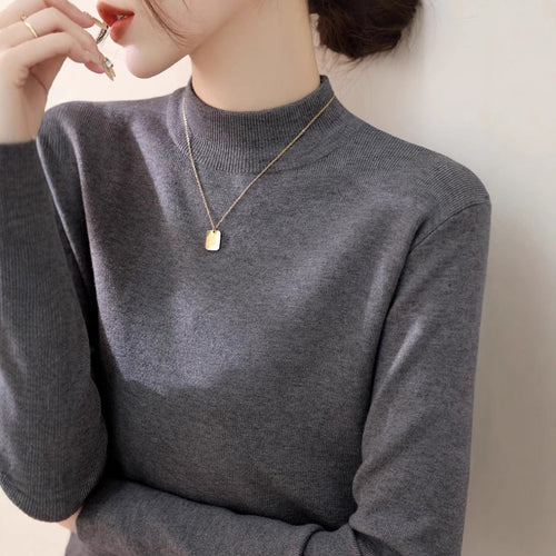 Dame elegant turtleneck sweater lavet af højkvalitets bomuldsblanding Stilla