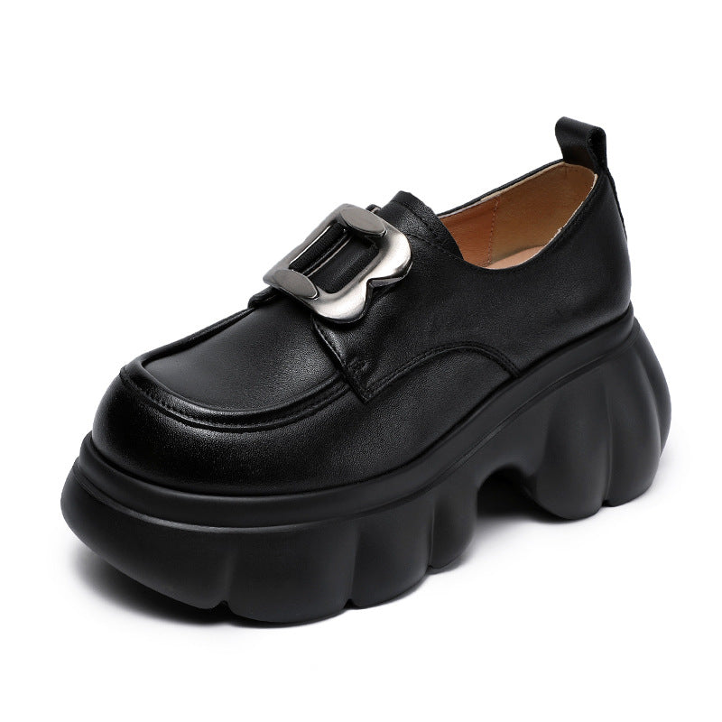 Dame Chic Platform Slip-On Sneakers med dekorativt spænde-detalje Stilla