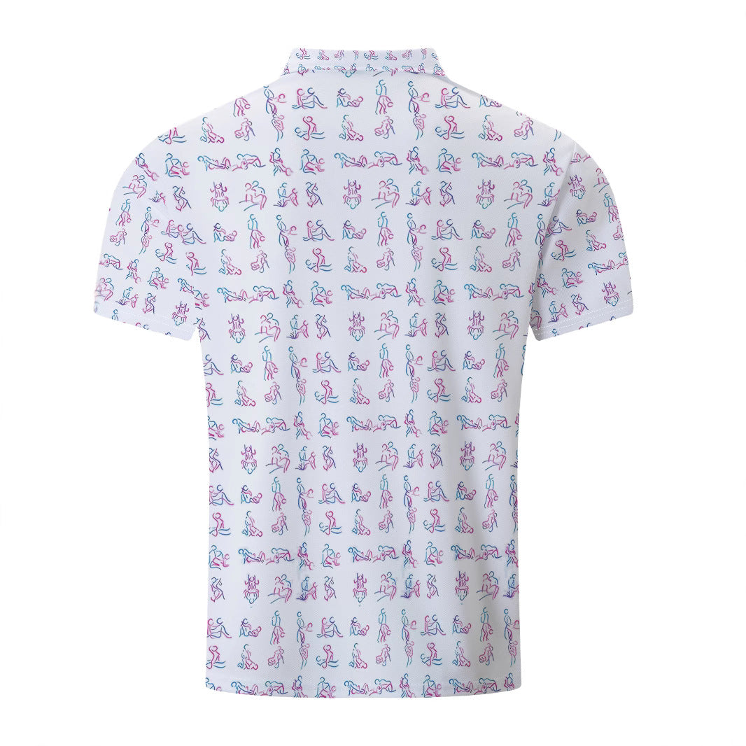 Herrer Kortærmet Poloshirt med kunstnerisk Figurdesign Stilla