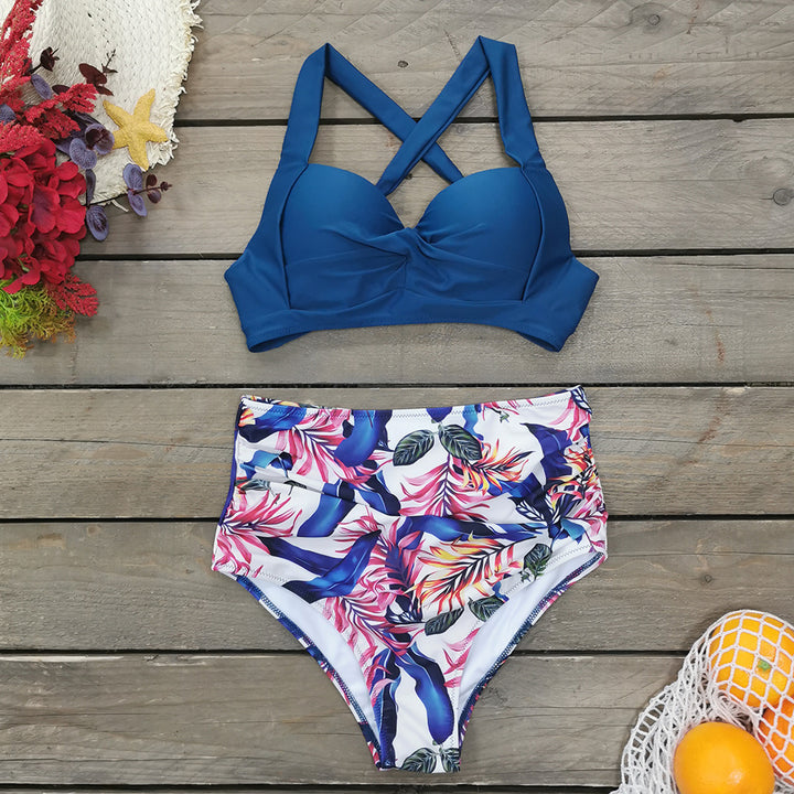 Dame Bikini-sæt med raffineret bustier-overdel og højt skåret trusse Stilla