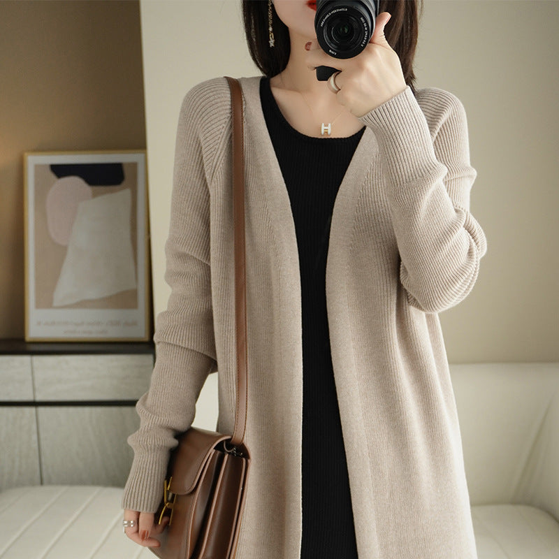 Dame Komfortabel Strikket Cardigan Stilla
