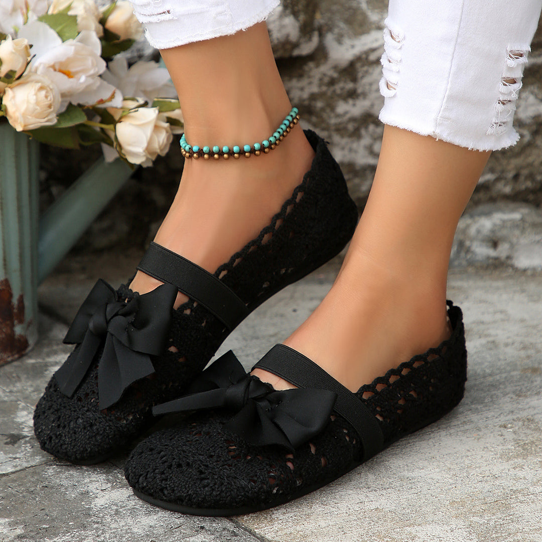 Dame elegante ballerina-flats med sløjfedetalje Stilla