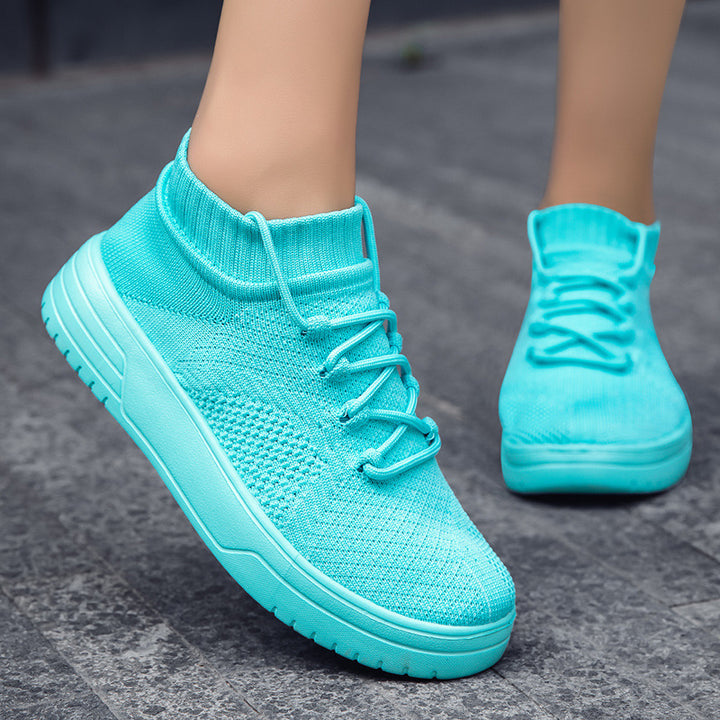Herrer High-Top Strik Fritid Sneakers Stilla