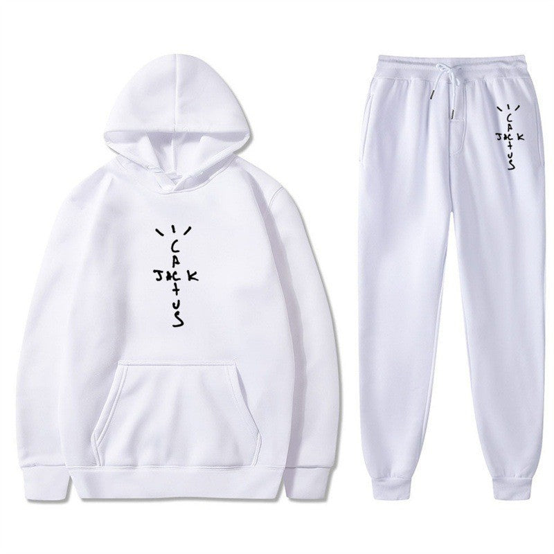 Dame Hoodie og Joggingbukser Sæt med Kreativ Bogstaver Skovae