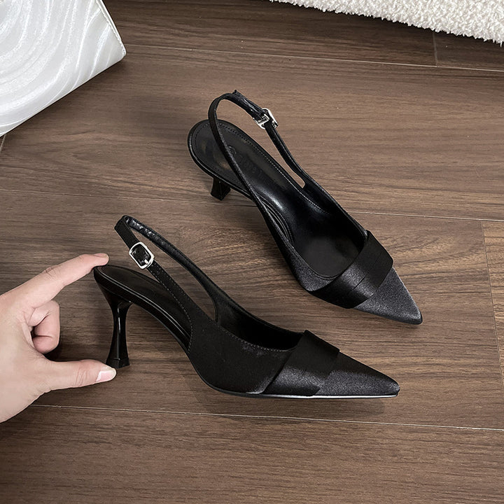 Dame Elegant spidse slingback-hæle Stilla