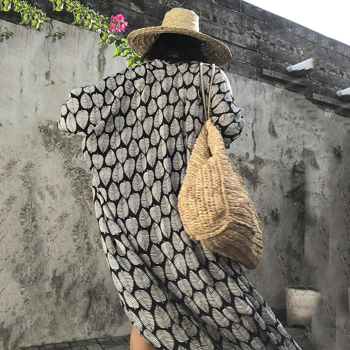 Dame Strandkimono med moderne snit og luftigt fit Stilla
