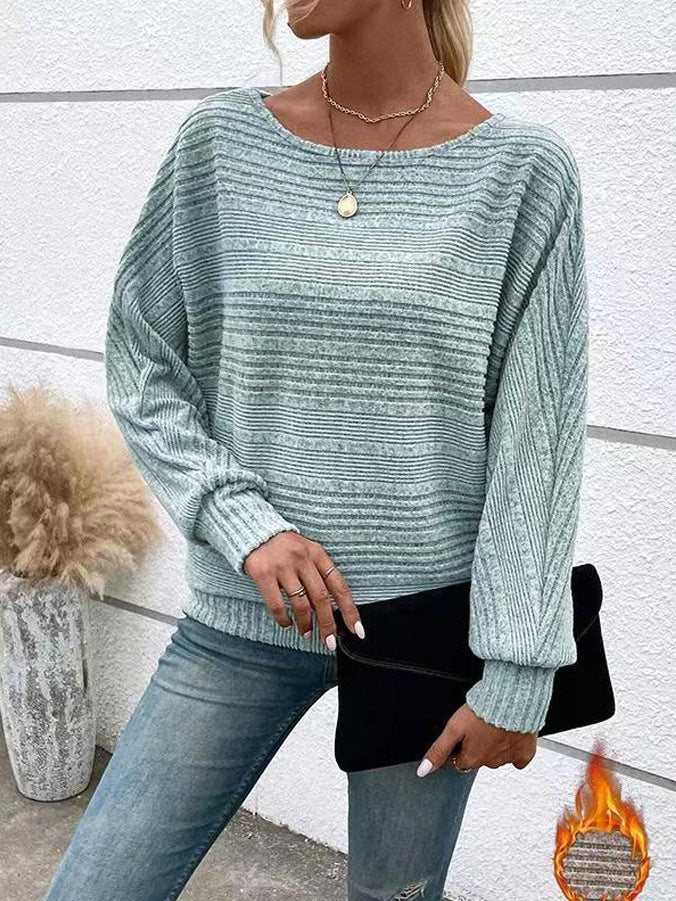 Dame grovstrikpullover med bred pasform og moderne strikdesign Stilla