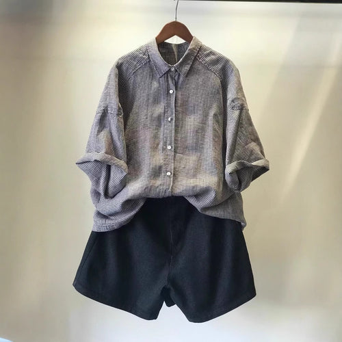 Femme Taljede Denim-Shorts med Opfoldet Kant Stilla